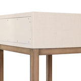 Fiona Small Nightstand, Ivory Painted Raffia by Four Hands
