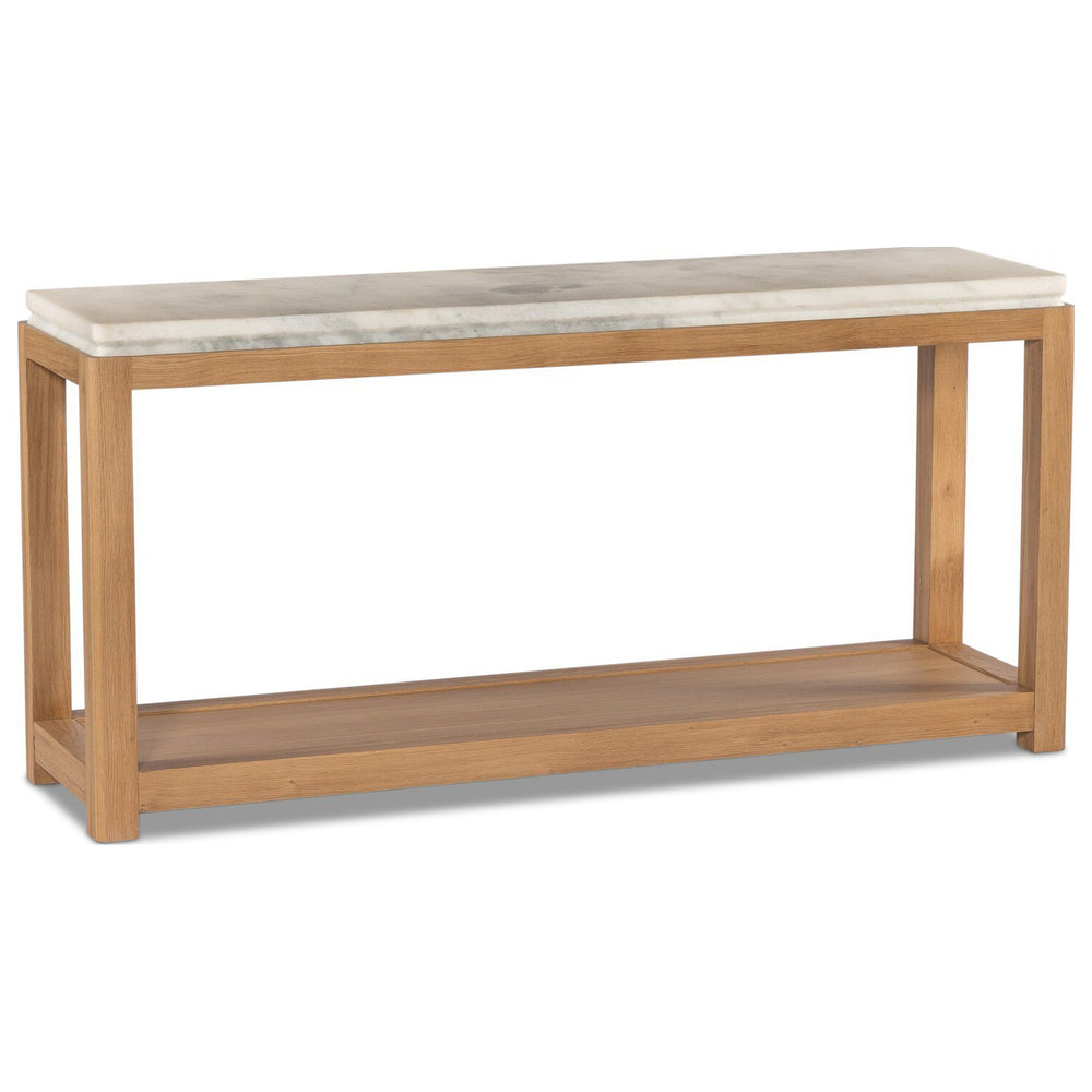Roberta Console Table, Sandblasted White Marble by Amber Lewis x Four Hands — PRM_1