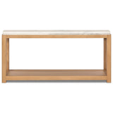 Roberta Console Table, Sandblasted White Marble by Amber Lewis x Four Hands — FRT_1