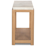 Roberta Console Table, Sandblasted White Marble by Amber Lewis x Four Hands — SID_1