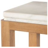 Roberta Console Table, Sandblasted White Marble by Amber Lewis x Four Hands — DET_1
