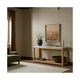 Roberta Console Table, Sandblasted White Marble by Amber Lewis x Four Hands — ESS_1
