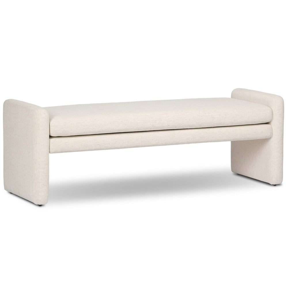 Serena 55" Accent Bench, Nomad Snow by Four Hands