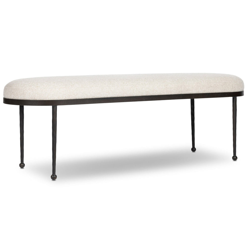 Corinne Accent Bench, Crete Pebble by Four hands