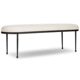 Corinne Accent Bench, Crete Pebble by Four hands