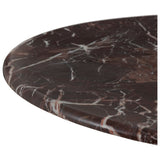 Lucy Round Marble Dining Table 48", Merlot Marble by Four Hands — DET_1