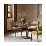 Lucy Round Marble Dining Table 48", Merlot Marble by Four Hands — ESS_1
