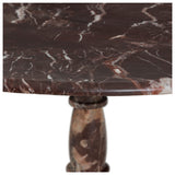 Lucy Round Marble Dining Table 48", Merlot Marble by Four Hands — DET_1