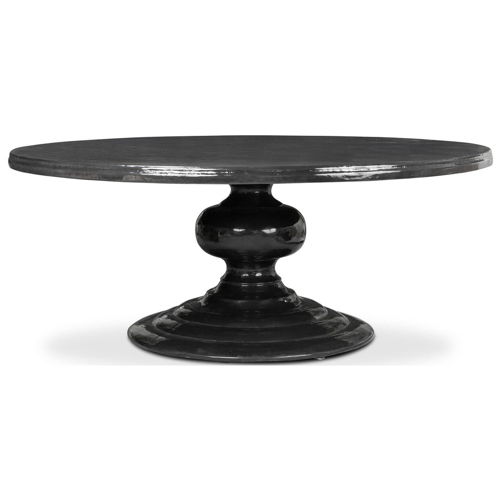 Magnolia Dining Table 76", Glossy Black Concrete by Four Hands — PRM_1