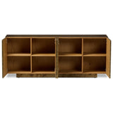 Freda Four Door Sideboard, Antiqued Brass Aluminum by Four Hands — OPN_1