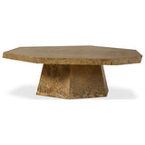 Brooklyn Aluminum Coffee Table, Antiqued Brass Aluminum by Four Hands — PRM_1