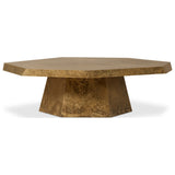 Brooklyn Aluminum Coffee Table, Antiqued Brass Aluminum by Four Hands — FRT_1