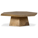 Brooklyn Aluminum Coffee Table, Antiqued Brass Aluminum by Four Hands — SID_1