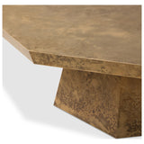 Brooklyn Aluminum Coffee Table, Antiqued Brass Aluminum by Four Hands — DET_1