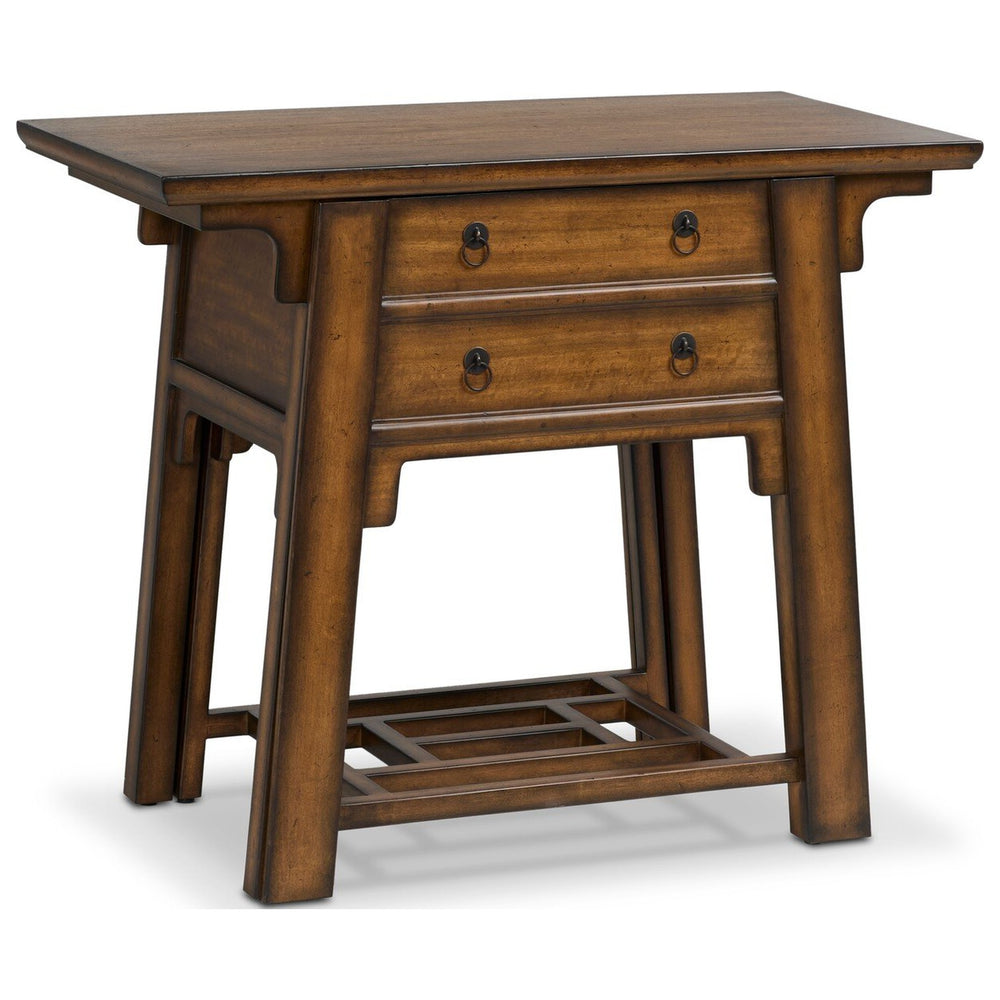 Zhang Desk With Chair, Burnt Umber Eucalyptus Veneer by Four Hands — PRM_1