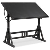 Rockwell Drafting Table, Dark Espresso Reclaimed French Oak by Four Hands — PRM_1