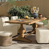 Novell 86" Outdoor Dining Table, Natural by Four Hands