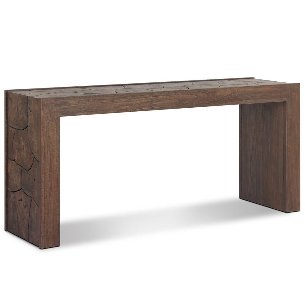 Ridge Outdoor Console Table, Saddle Brown by Four Hands