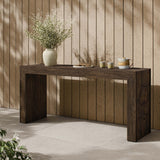 Ridge Outdoor Console Table, Saddle Brown by Four Hands