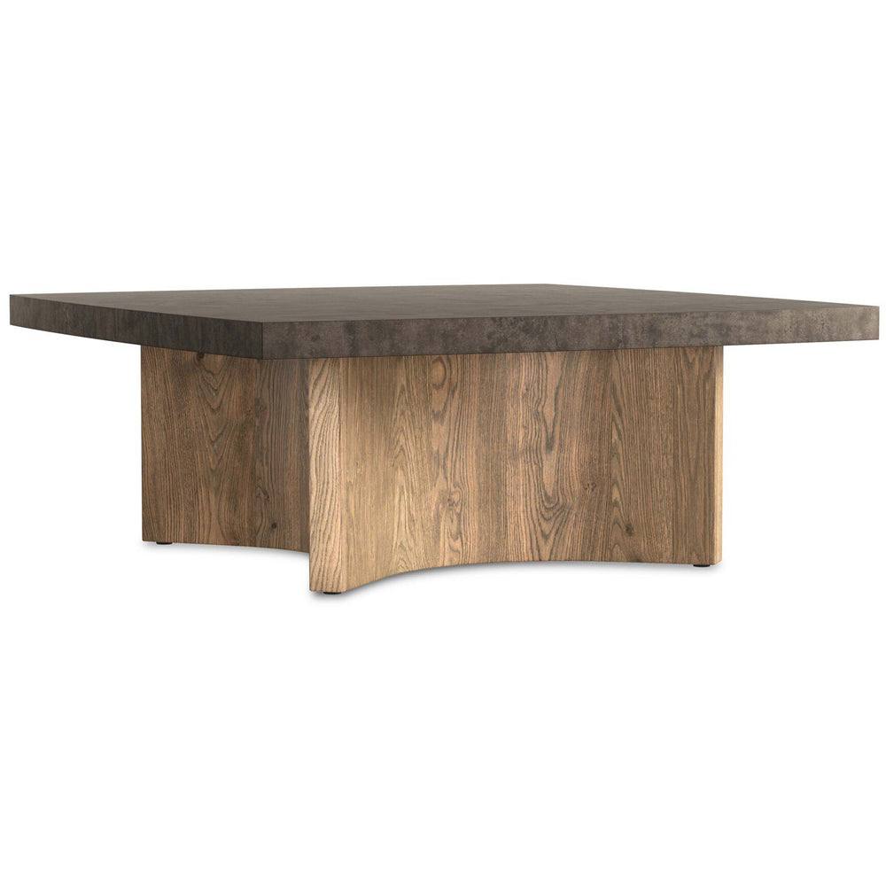Brinton Square Coffee Table, Distressed Iron by Four Hands