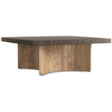 Brinton Square Coffee Table, Distressed Iron by Four Hands