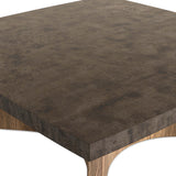 Brinton Square Coffee Table, Distressed Iron by Four Hands