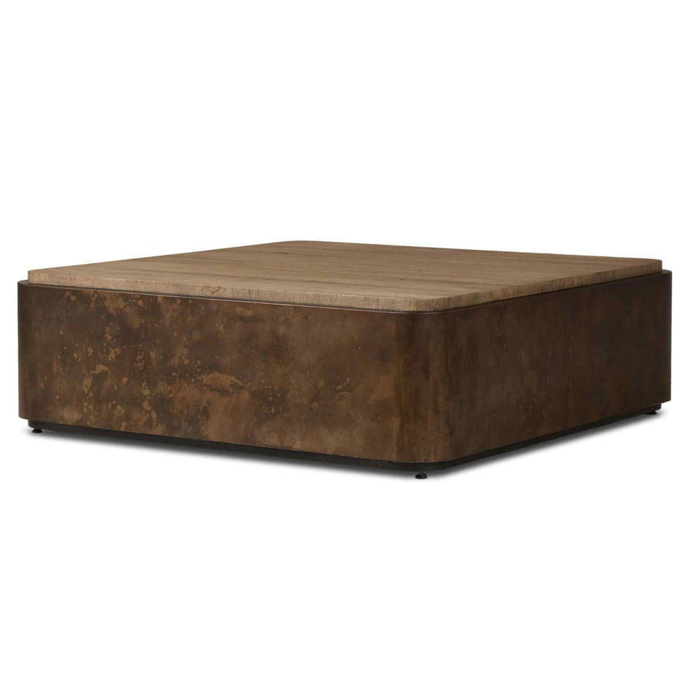 Kipp Square Coffee Table, Burnt Bleached by Four Hands