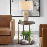 Palisade Side Table, Walnut-Furniture - Accent Tables-High Fashion Home