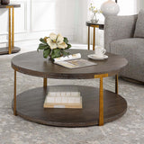 Palisade Coffee Table, Walnut-Furniture - Accent Tables-High Fashion Home