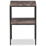 Piet Marble Nightstand, Smoke Plum Marble by Four Hands — SID_1