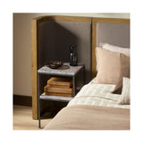 Piet Marble Nightstand, Smoke Plum Marble by Four Hands — ESS_1