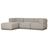 Evander Outdoor 3 Piece Sectional w/ Ottoman, Ramiro Ecru by Four Hands