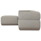 Evander Outdoor 3 Piece Sectional w/ Ottoman, Ramiro Ecru by Four Hands