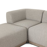 Evander Outdoor 3 Piece Sectional w/ Ottoman, Ramiro Ecru by Four Hands