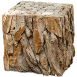 Teak Root Bunching Cube, Natural-Furniture - Accent Tables-High Fashion Home
