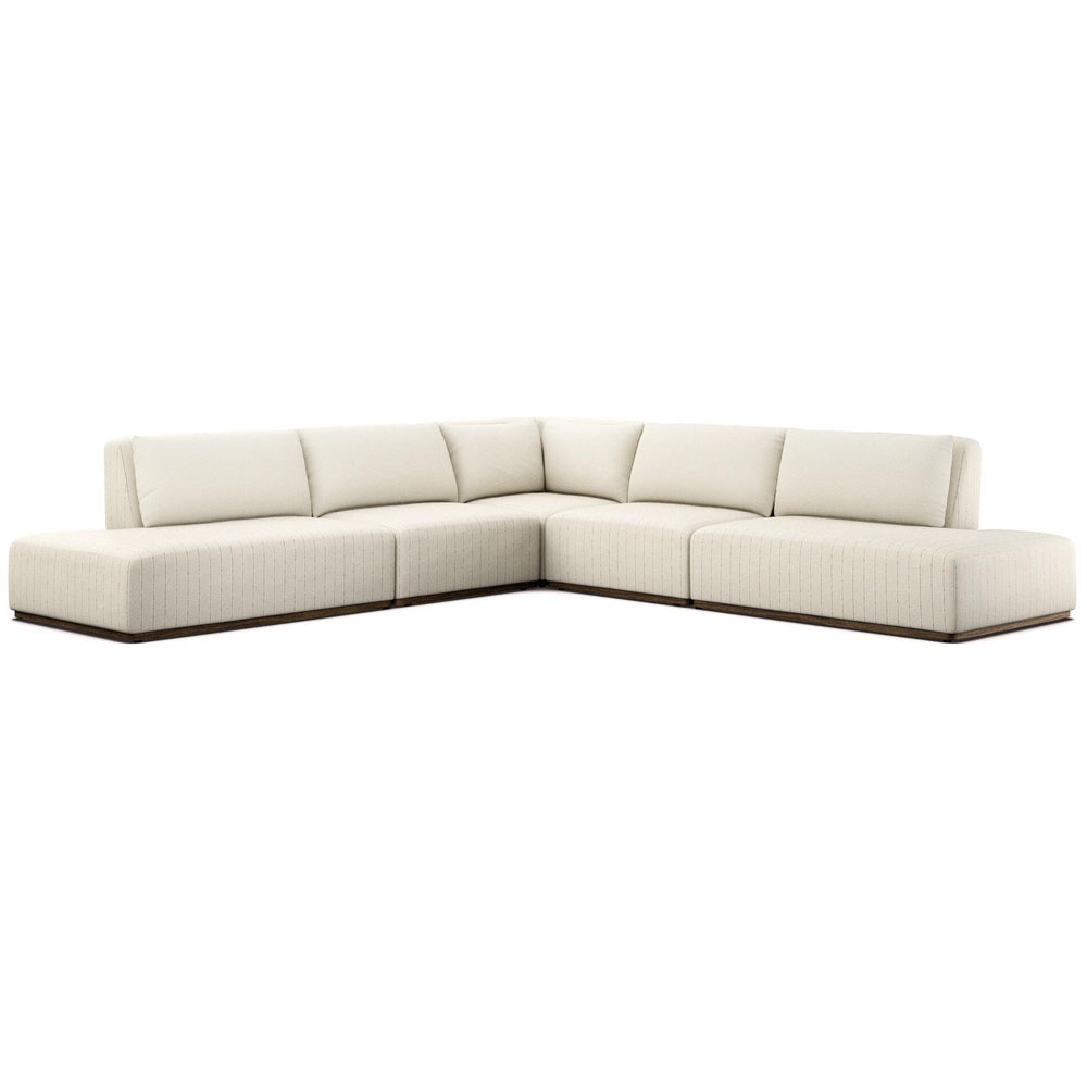 Adler Outdoor 5 Piece Sectional + Bumper Chaise by Four Hands