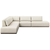 Adler Outdoor 5 Piece Sectional + Bumper Chaise, Amalfi Natural by Four Hands