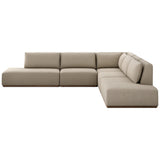 Adler Outdoor 5 Piece Sectional + Bumper Chaise, Concha Fog by Four Hands