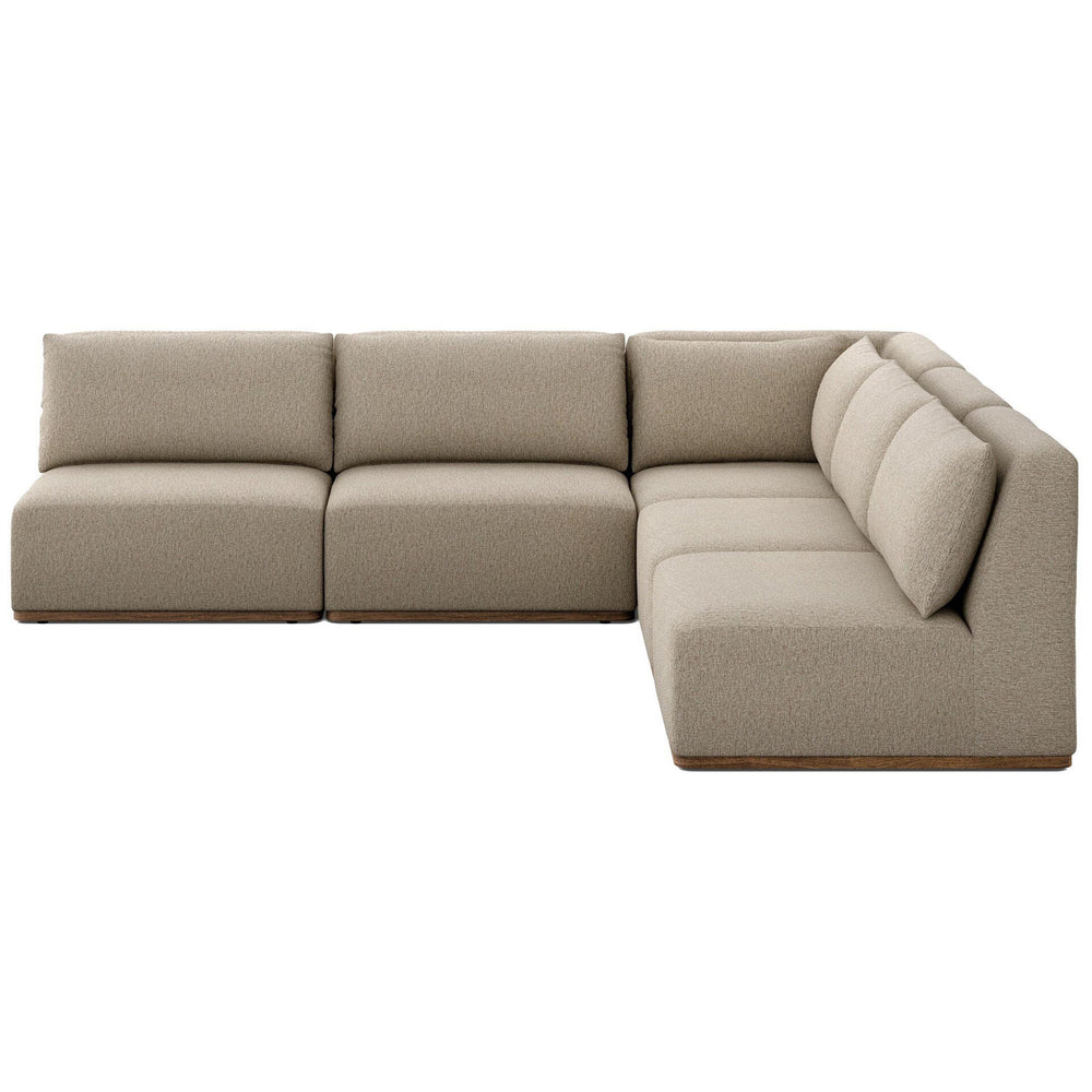 Adler Outdoor 5 Piece Sectional, Concha Fog by Four Hands