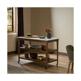 Lawhon Kitchen Island, Carrara White Marble by Four Hands — ESS_1