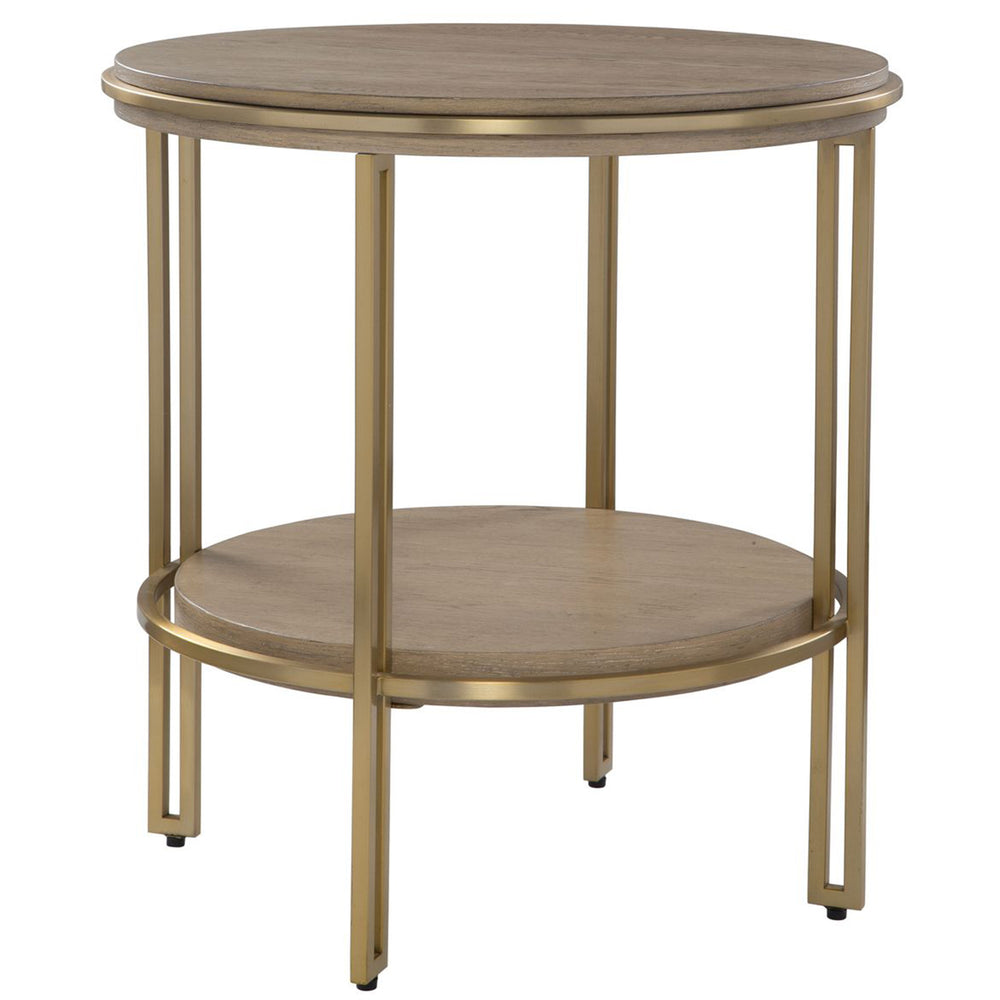 Elise Side Table, Brushed Brass-Furniture - Accent Tables-High Fashion Home