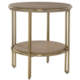 Elise Side Table, Brushed Brass-Furniture - Accent Tables-High Fashion Home