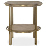 Elise Side Table, Brushed Brass-Furniture - Accent Tables-High Fashion Home