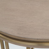 Elise Side Table, Brushed Brass-Furniture - Accent Tables-High Fashion Home