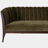 Connor Channel Back Sofa, Moss Velvet