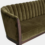 Connor Channel Back Sofa, Moss Velvet