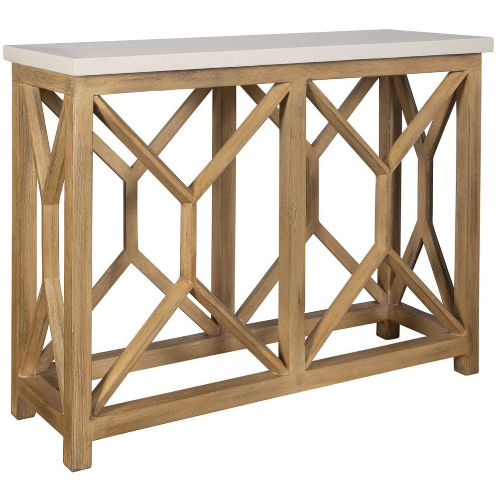 Catali Console Table, Warm Oatmeal-Furniture - Accent Tables-High Fashion Home