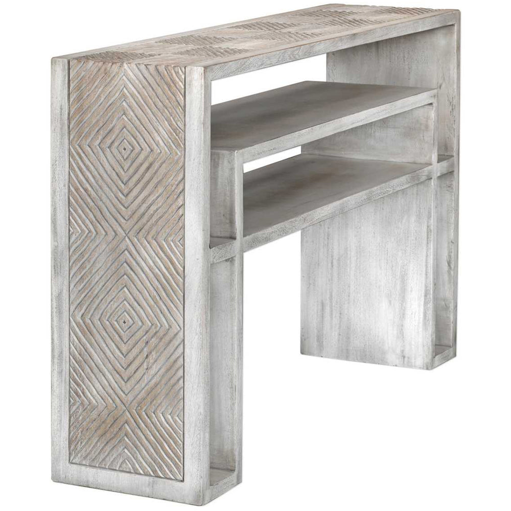 Genara Console Table, Bone-White-Furniture - Accent Tables-High Fashion Home