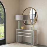 Genara Console Table, Bone-White-Furniture - Accent Tables-High Fashion Home