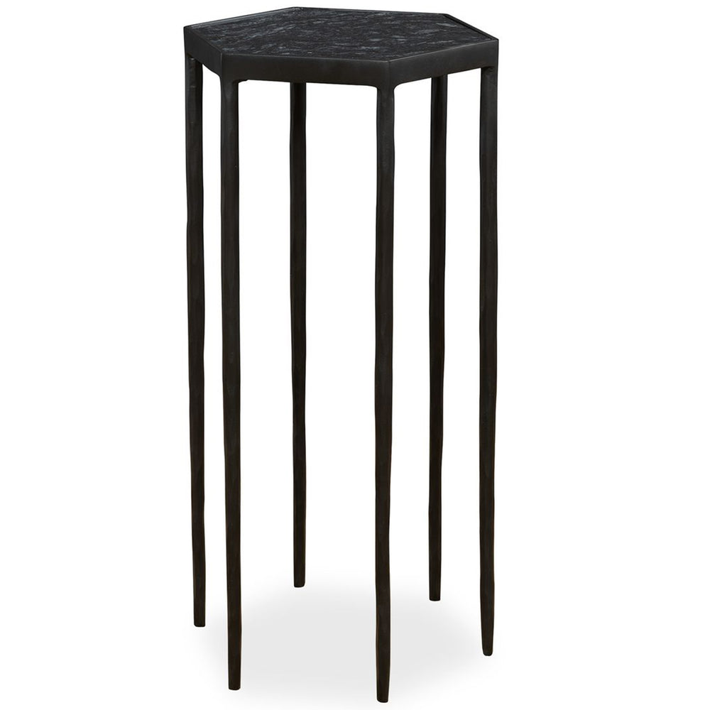 Aviary Accent Table, Satin Black-Furniture - Accent Tables-High Fashion Home